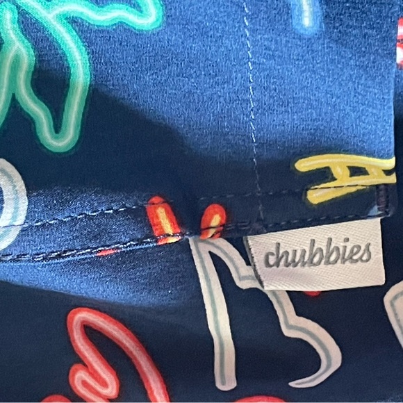 Chubbies Neon Lights 5.5” Classic Swim Trunk Shorts Palm Flamingo Mens… - Picture 5 of 10
